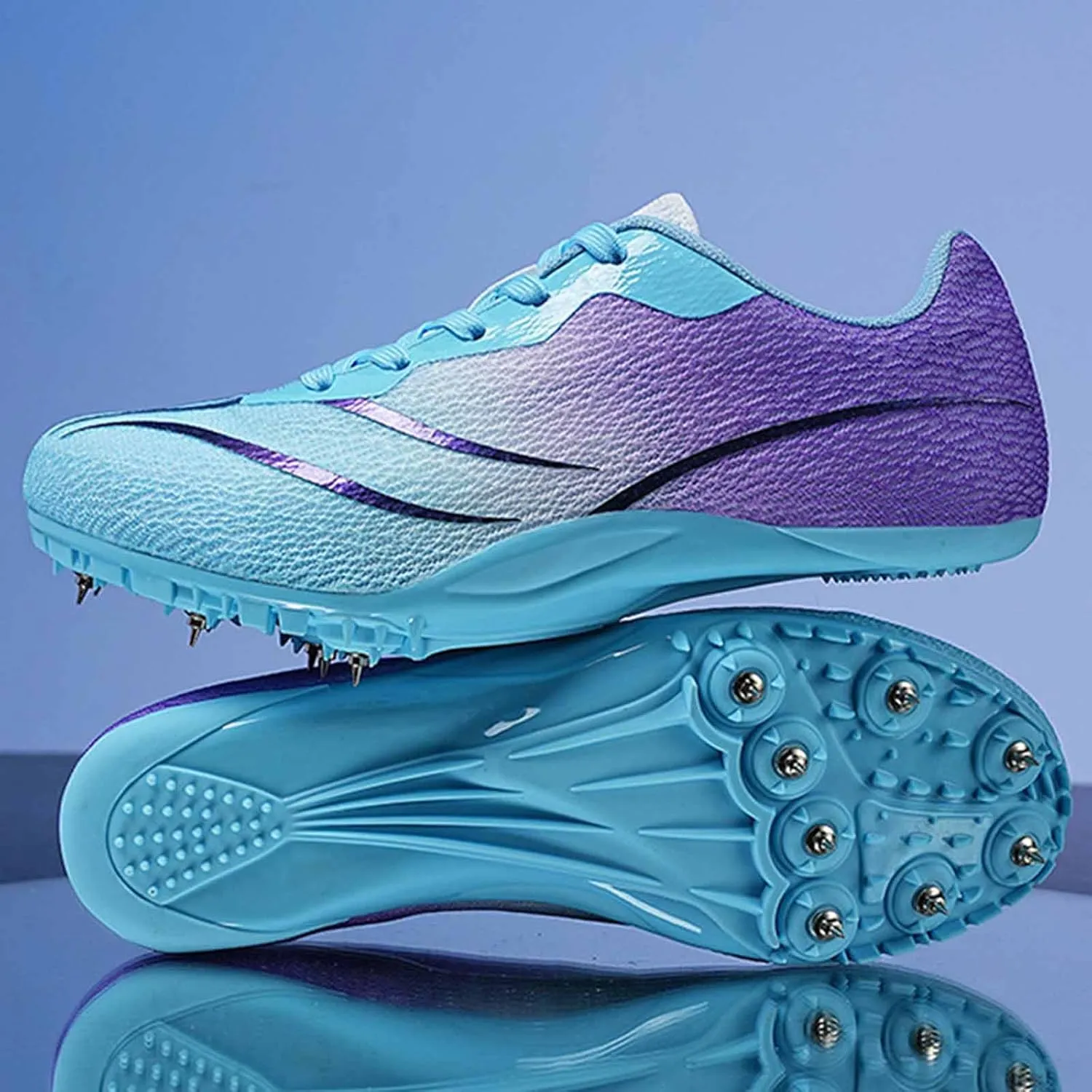 Track Field Shoes for Mens Running Sneakers Lightweight Breathable Spikes Race Jumping Trainers for Boys Girls