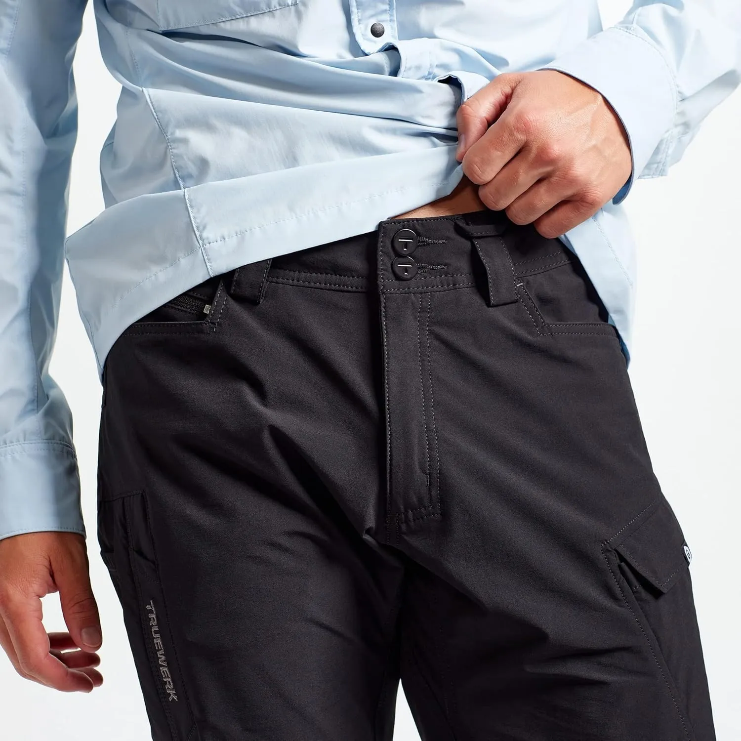 TRUEWERK Men’s Work Pants - T1 WerkPants Relaxed Fit, Lightweight, Moisture Wicking, Tactical Cargo Pants with 4-Way Stretch