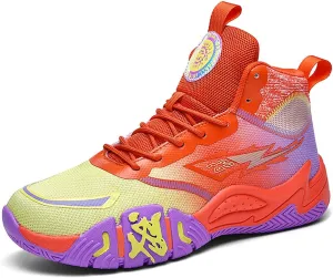 Unisex Basketball Shoes High Cut Breathable Fashionable Non Slip Outdoor Sports Boots