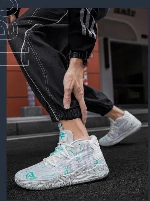 Unisex Basketball Sneakers Breathable Athletic Shoes with Multi Color Matching Design, Dynamic Traction All-Day Comfort for Indoor/Outdoor Courts