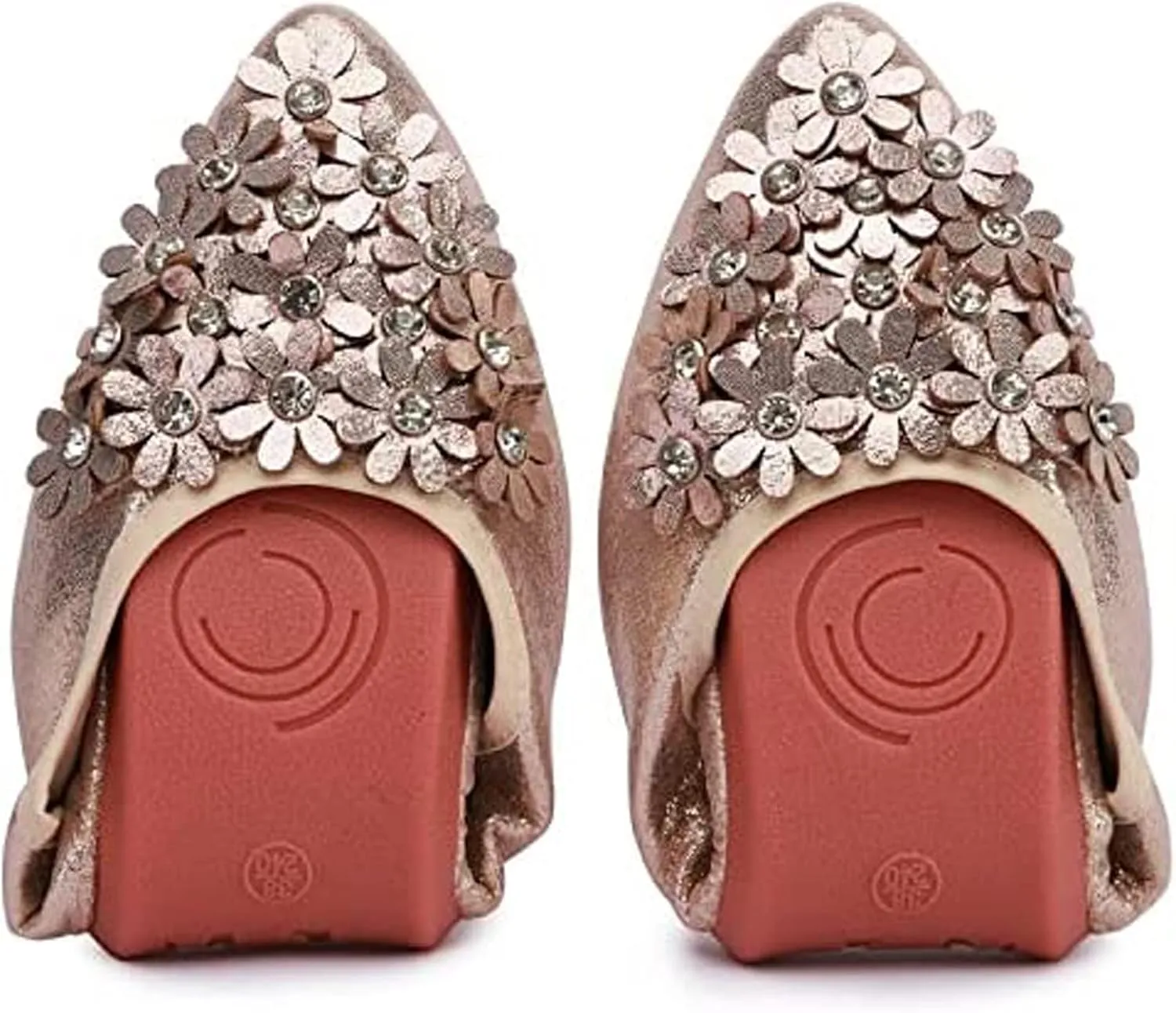 USANDY Women Ballet Flats Rhinestone Wedding Ballerina Shoes Foldable Sparkly Comfort Slip on Flat Shoes