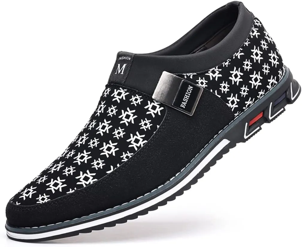 Veslexth Mens Casual Shoes Business Silp-on Fashion Leather Loafers Comfort Walking Driving Luxury for Male Work Office Dress Outdoor Breathable Sneakers