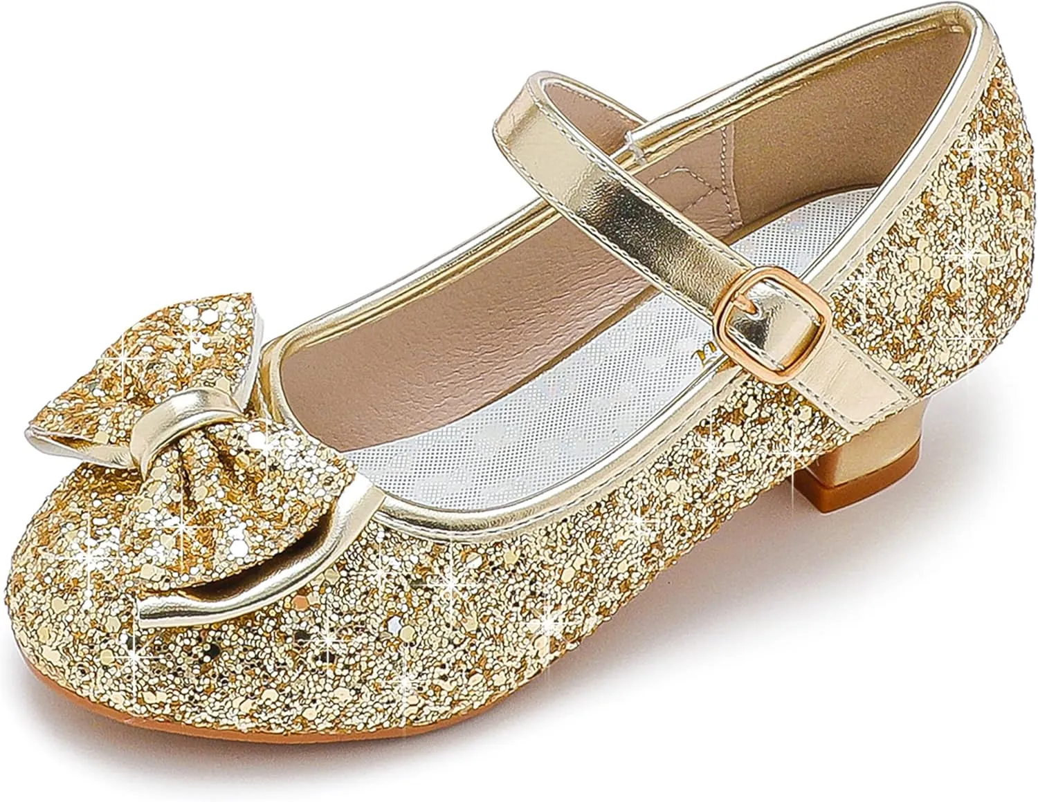 Walofou Flower Girls Wedding Party Heel Princess Shoes Flats for Kid Toddler