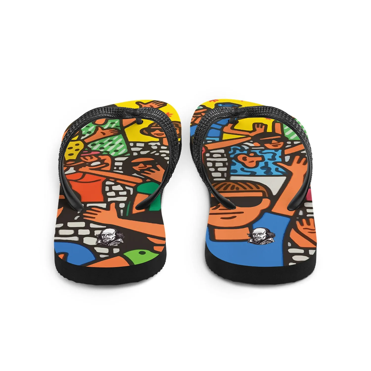 'What Fools These Mortals Be' Rubber Sole Flip-Flops