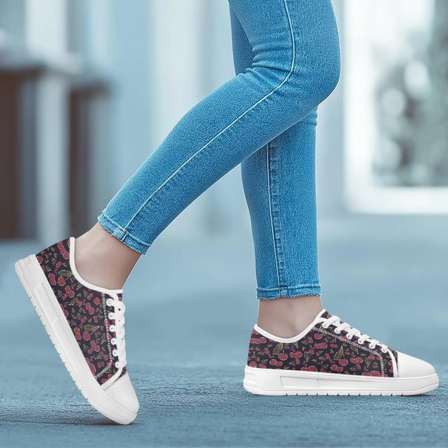 White Sneakers for Women Low Top Canvas Shoes Womens Walking Shoes Women's Fashion Sneaker Lace Up Casual Tennis Shoe