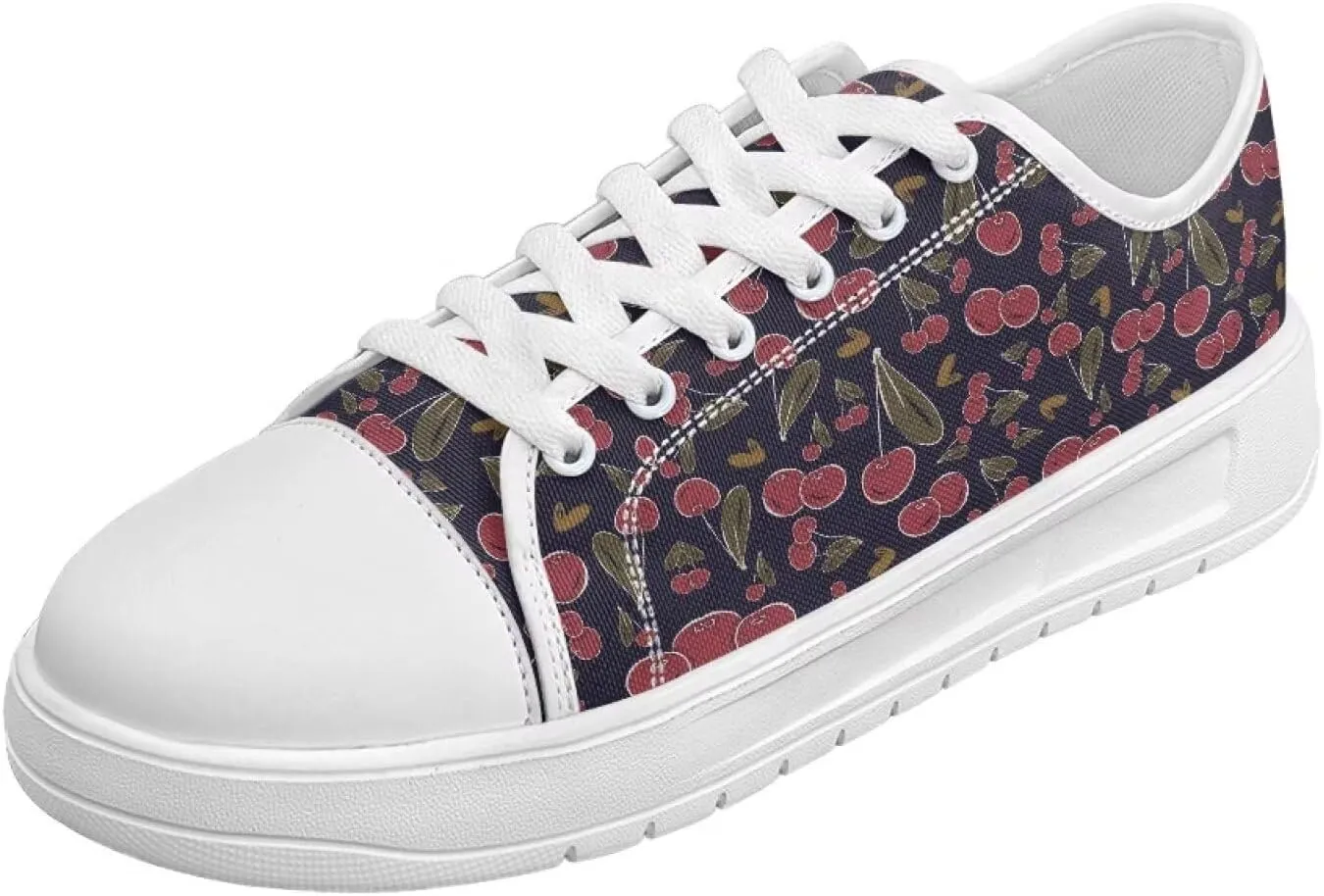 White Sneakers for Women Low Top Canvas Shoes Womens Walking Shoes Women's Fashion Sneaker Lace Up Casual Tennis Shoe