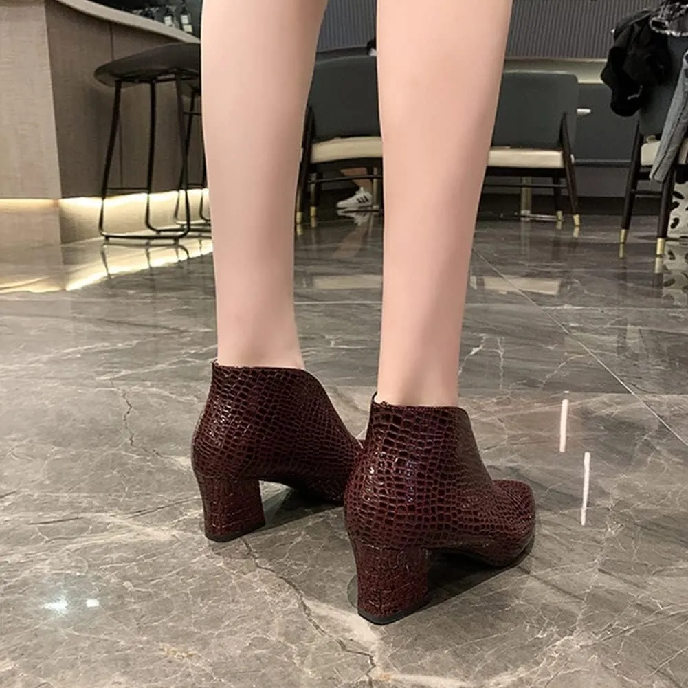 Women Sexy Kitten Heel Chelsea Ankle Boots Fashion Pointed Toe Patent Leather Pumps Booties Slip On Party Prom Dress Short Boots