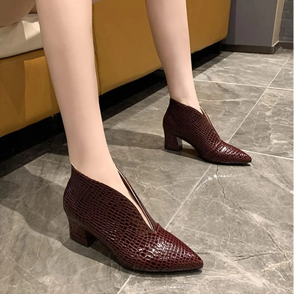 Women Sexy Kitten Heel Chelsea Ankle Boots Fashion Pointed Toe Patent Leather Pumps Booties Slip On Party Prom Dress Short Boots