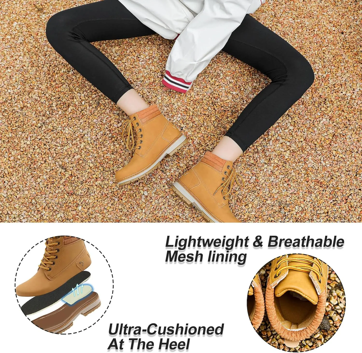 Women Winter Work Boots - Waterproof Hiking Outdoor Lightweight Construction Composite Comfortable Fur