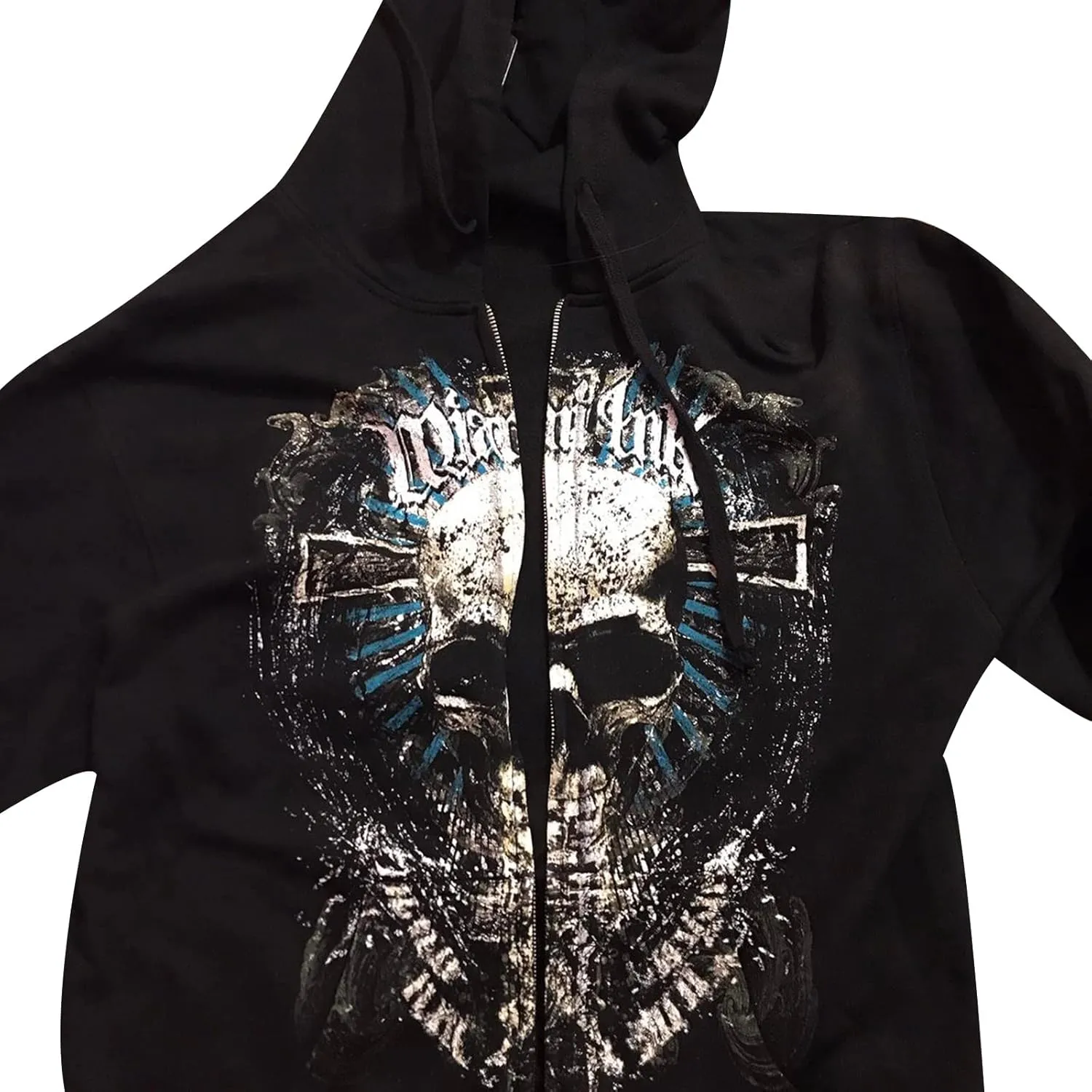 Women Zip Up Hoodie Y2k Vintage Skeleton Graphic Oversized Hooded Sweatshirt Aesthetic Jacket Grunge Clothes