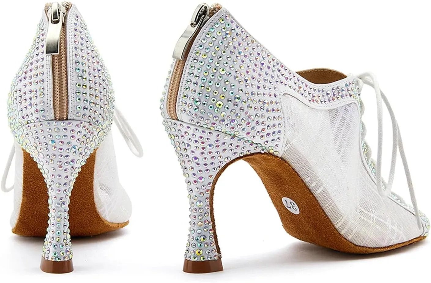Women's Art Deco Mesh Sandals - Lightweight Design with Geometric Straps for Outdoor Galas (6CM/2.36")