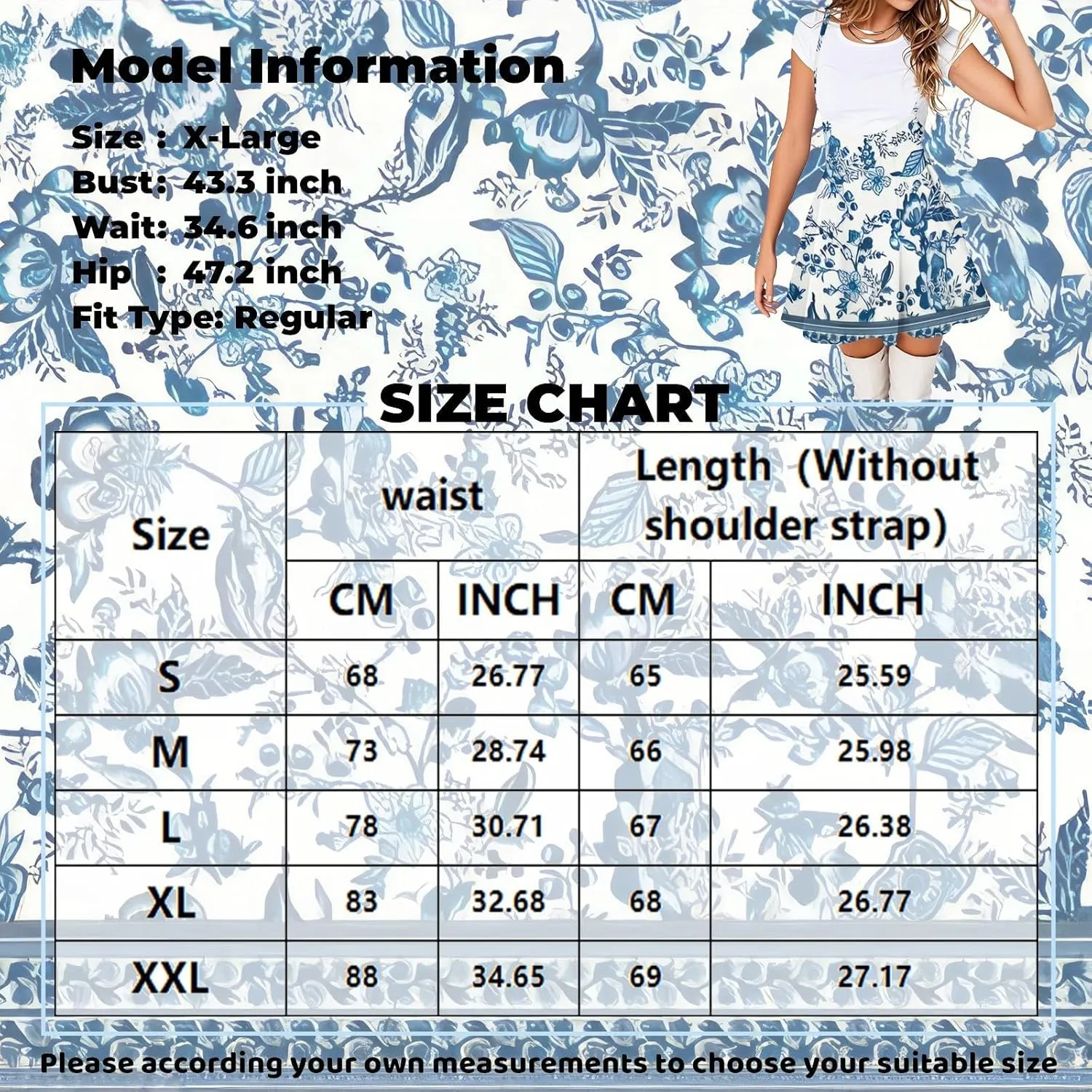 Women's Casual Sleeveless A-Line Dress Summer Adjustable Spaghetti Straps Tiered Hem Skater Skirt