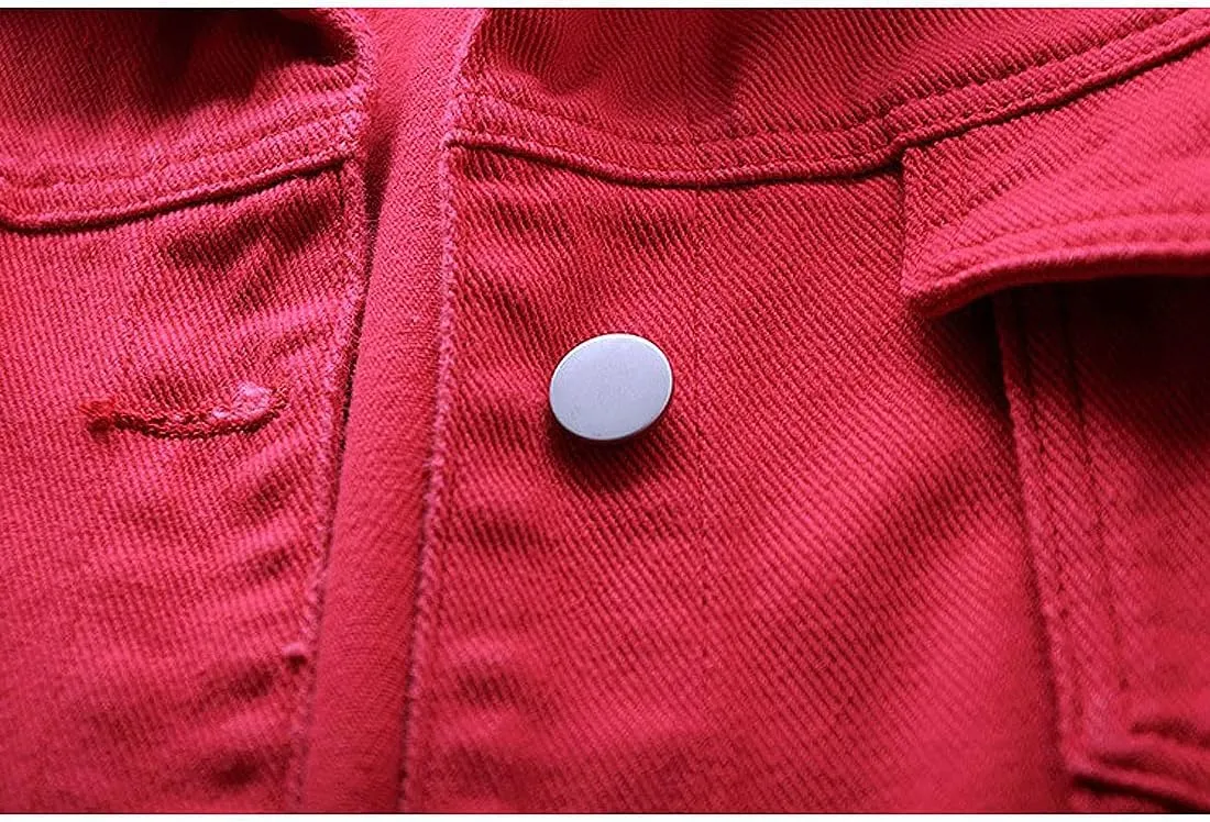 Women's Denim Cotton Button Closed Long Sleeve Solid Color Jacket With Pockets