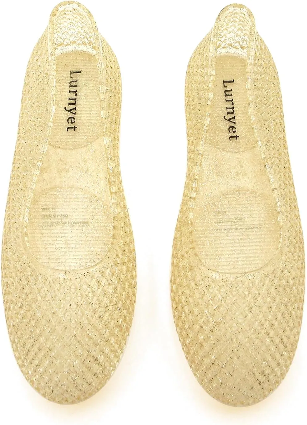 Women's Jelly Mesh Ballet Flats Clear Hollow Slip On Flat Sandals Casual Round Toe Balleria Flat Shoes