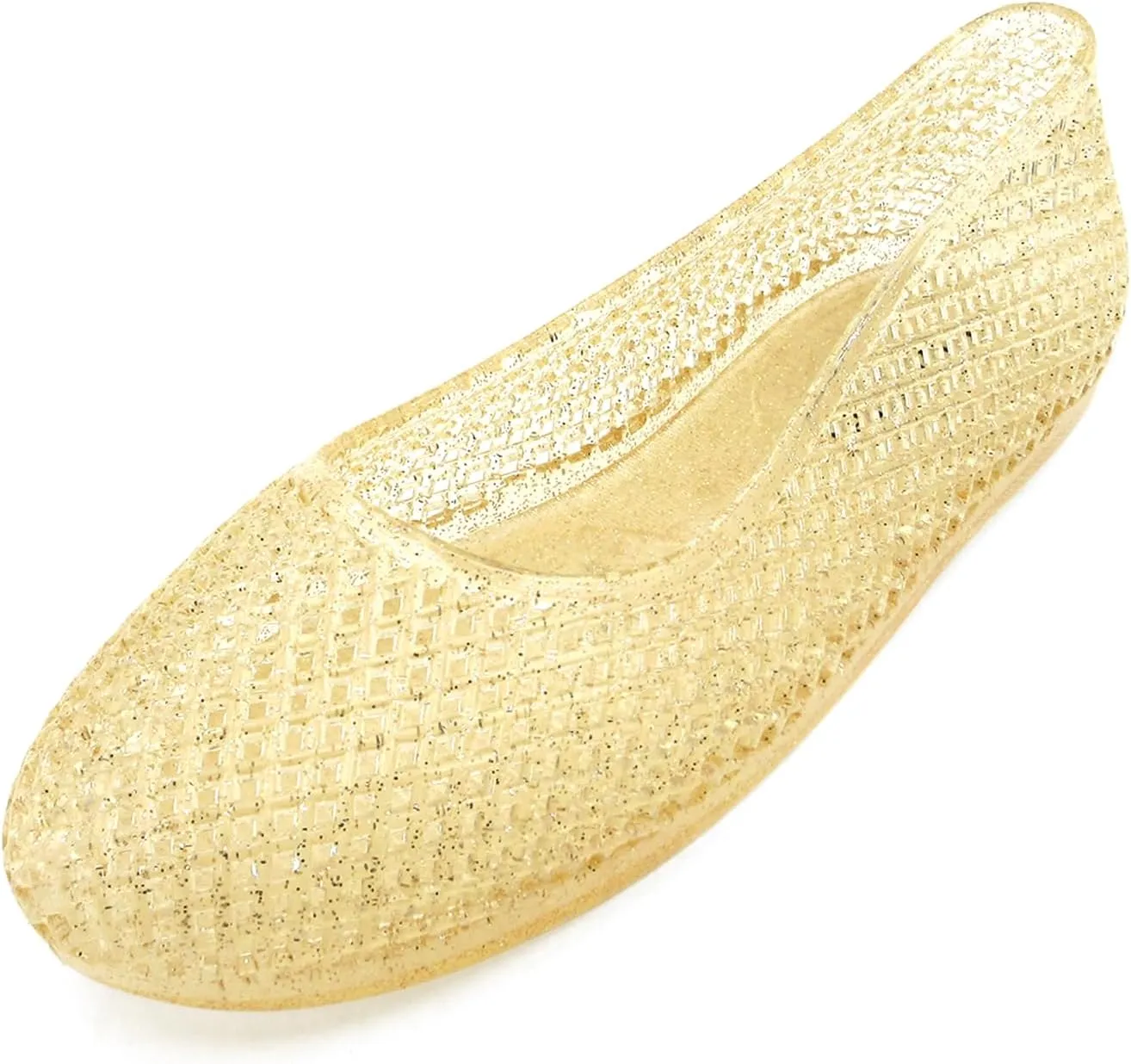 Women's Jelly Mesh Ballet Flats Clear Hollow Slip On Flat Sandals Casual Round Toe Balleria Flat Shoes