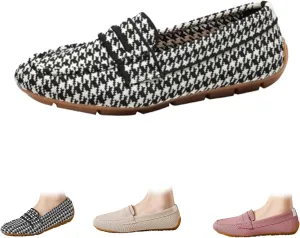 Women’s Lightweight Knit Loafers,Women's Knit Loafers Slip on Business Casual Flat Shoes