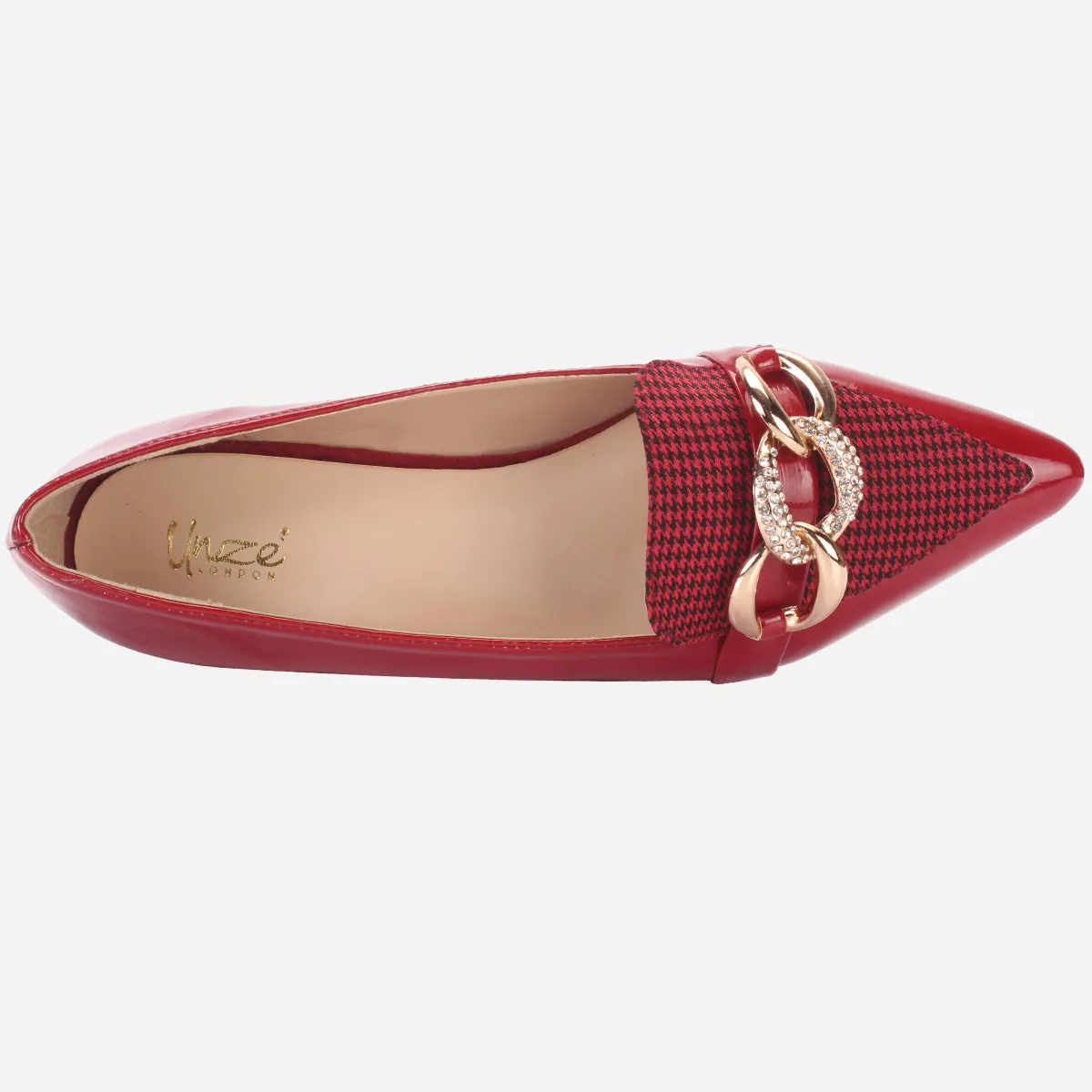 Women's "STILLA" Pointed Toe Decorated Flat Pumps