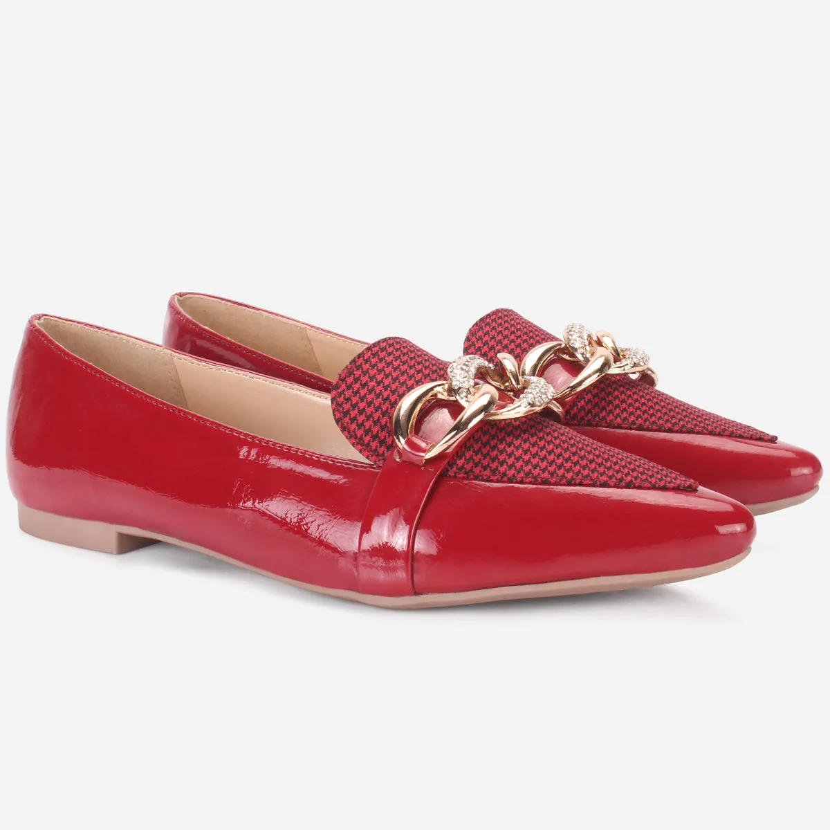 Women's "STILLA" Pointed Toe Decorated Flat Pumps