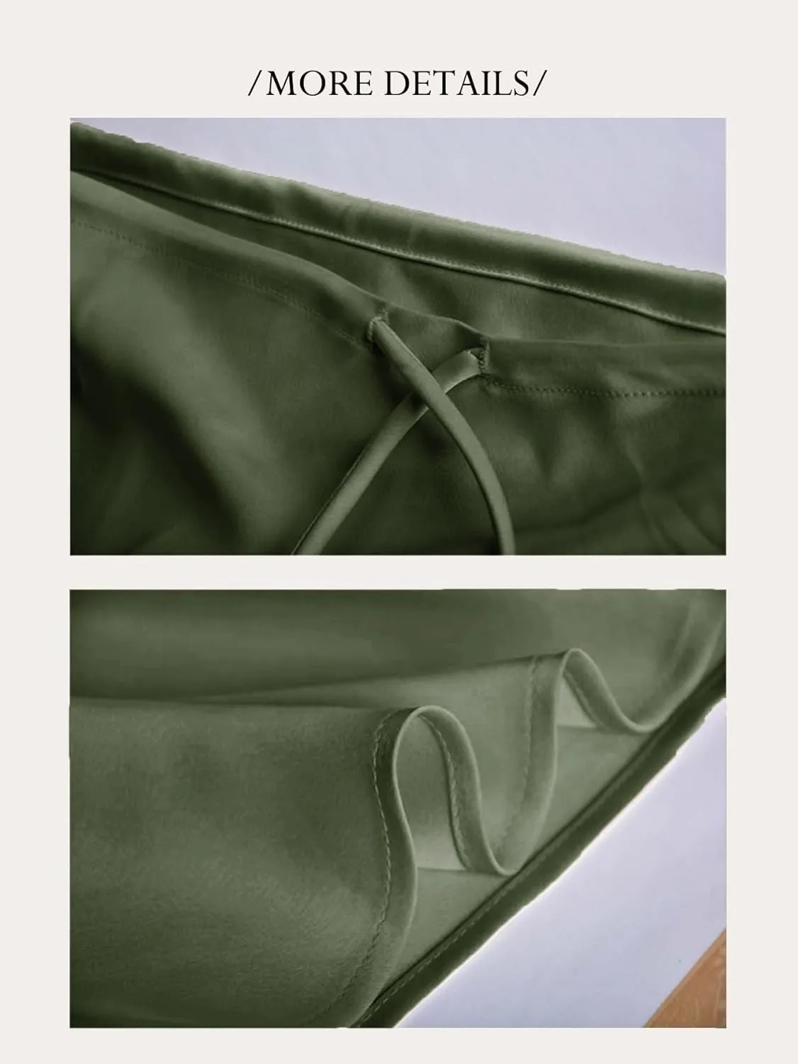 Womens Satin Silk Maxi Skirts Drawstring Flared Casual A-Line Long Skirt for Women