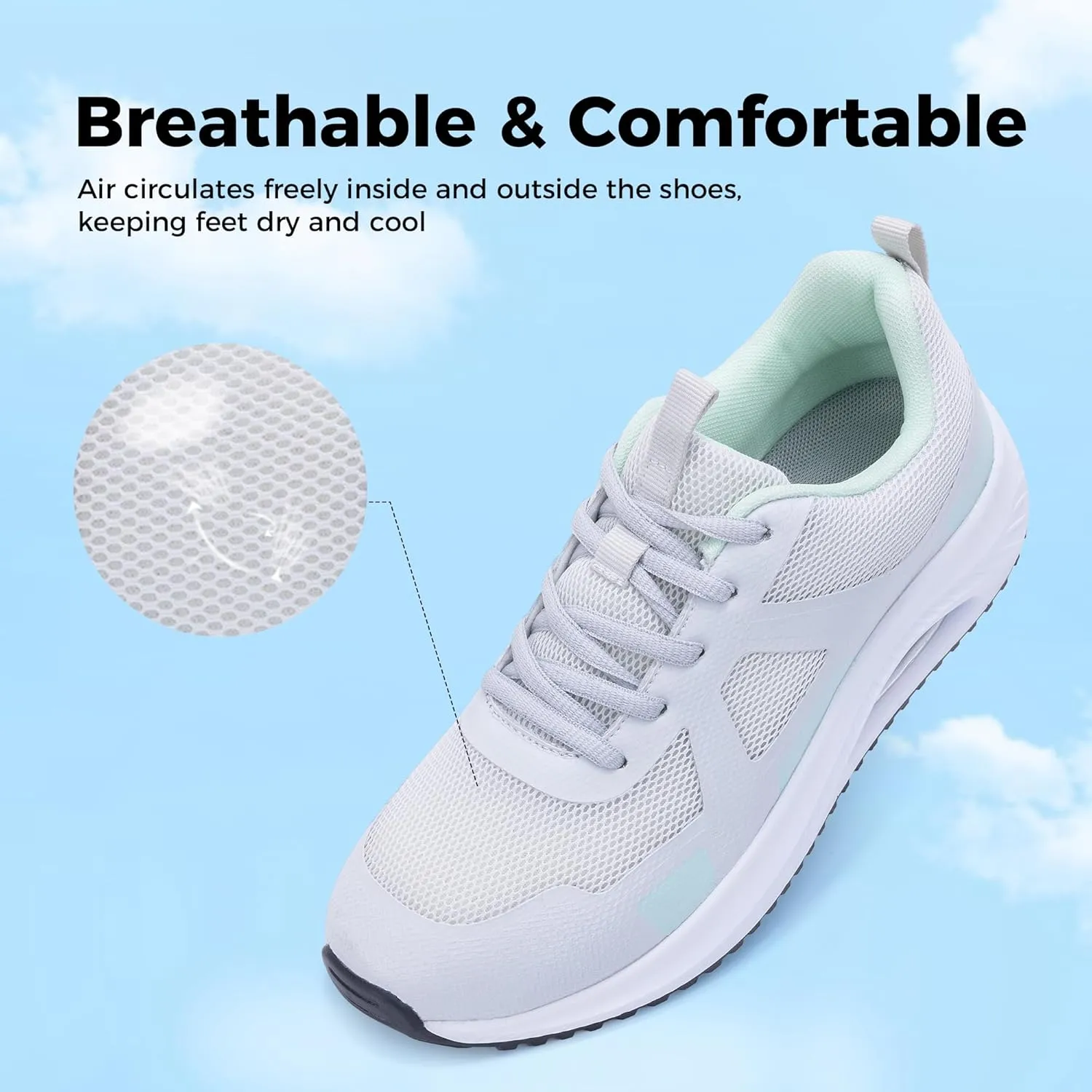 Womens Walking Shoes Orthotic Plantar Fasciitis Tennis Fashion Sneakers with Arch Support for Pain Relief All Day Standing US 6-11