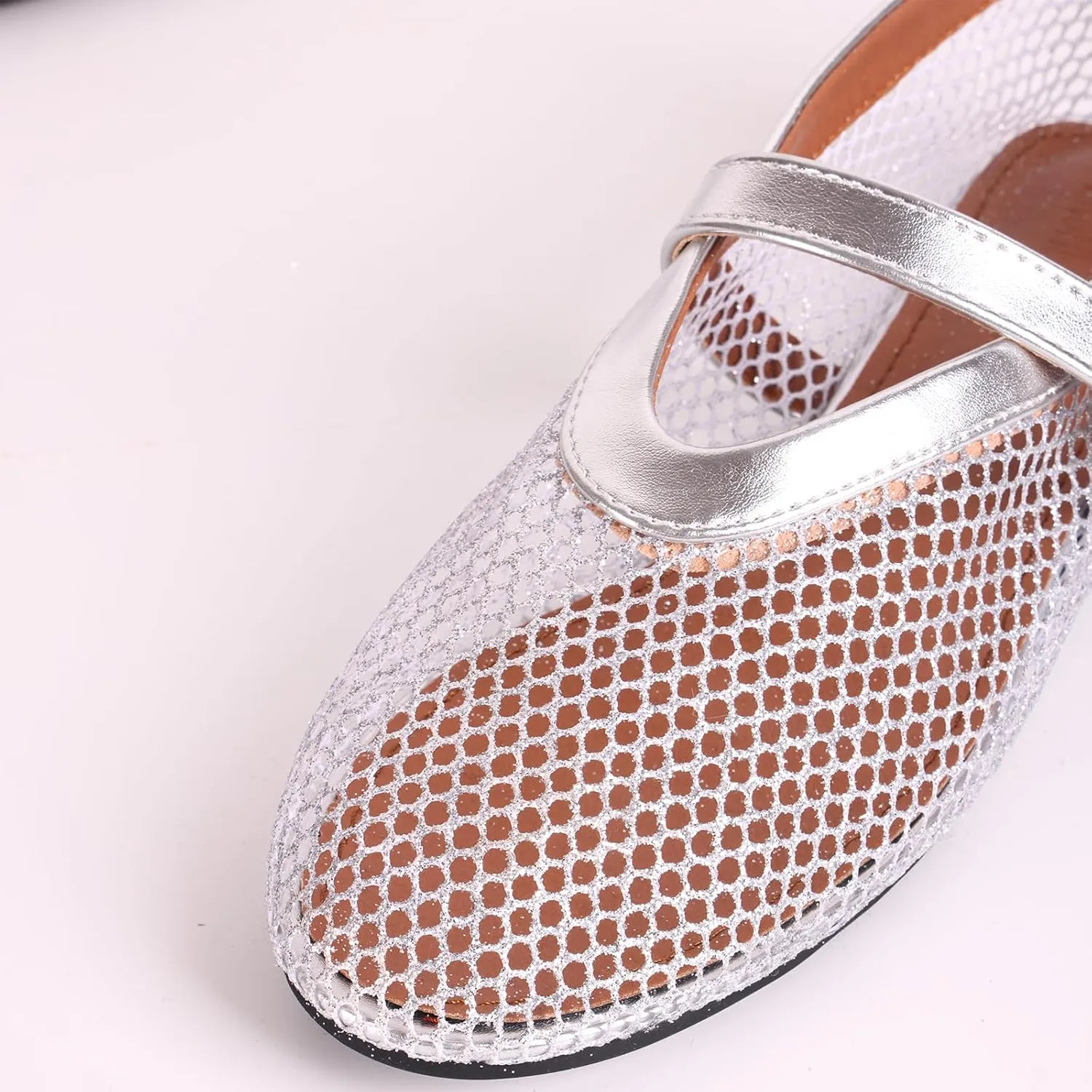 YXCFEWD Ballet Flats Shoes for Women Mary Jane Mesh Ballet Flats for Girls