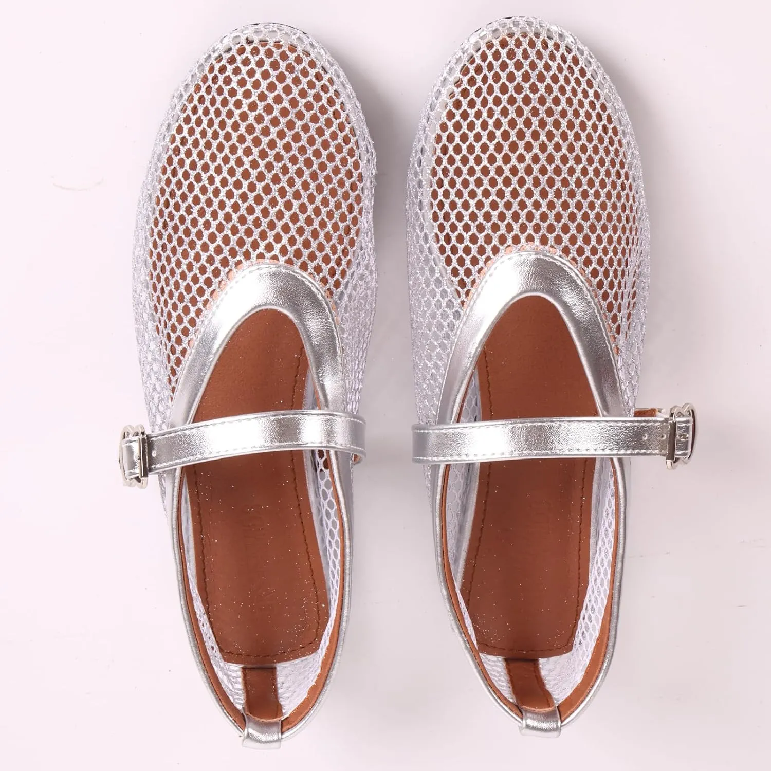 YXCFEWD Ballet Flats Shoes for Women Mary Jane Mesh Ballet Flats for Girls