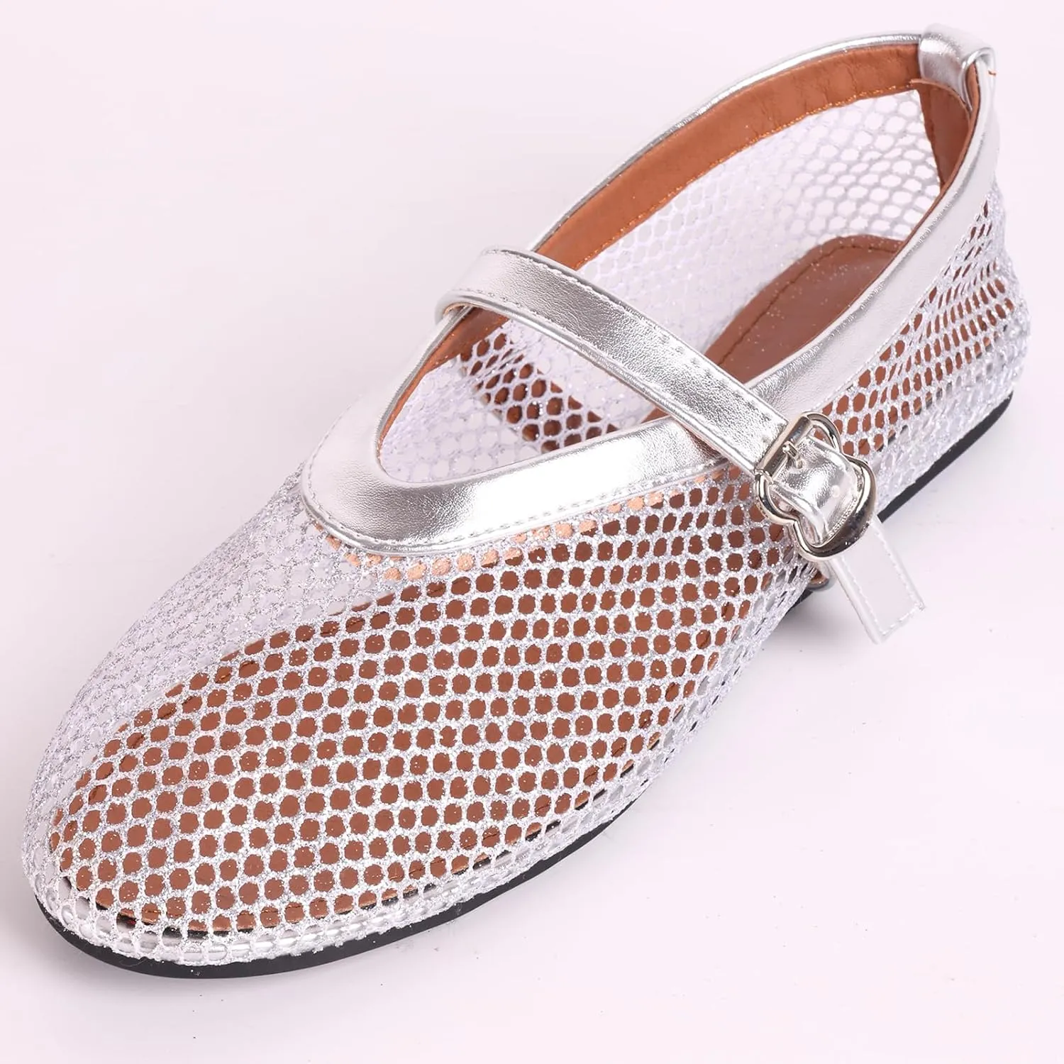 YXCFEWD Ballet Flats Shoes for Women Mary Jane Mesh Ballet Flats for Girls