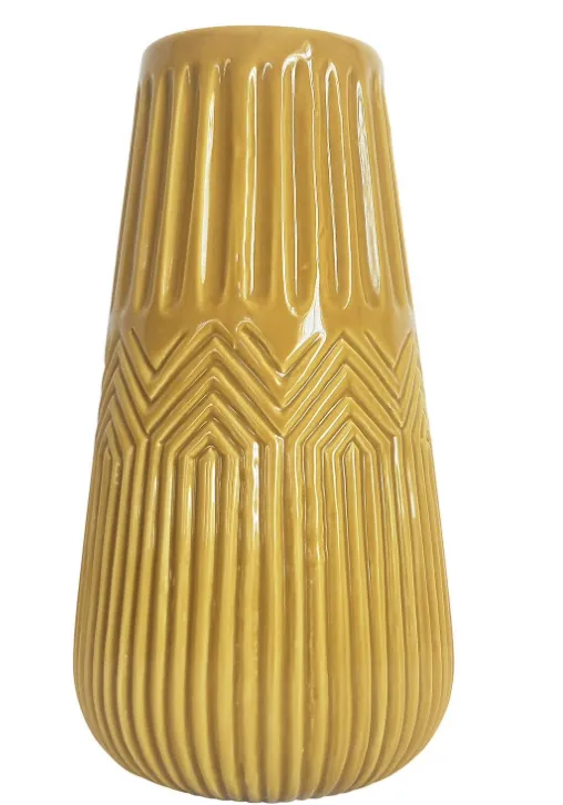 Zari Vase - Mustard